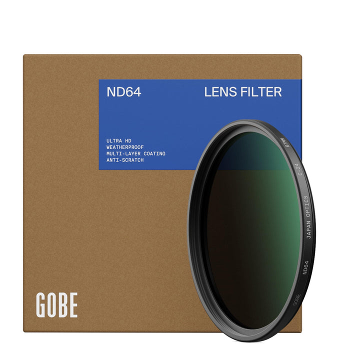 Gobe 40.5 mm Graufilter ND64 (6 Stop) ND Filter (2Peak) Black 40.5mm, 40.5mm