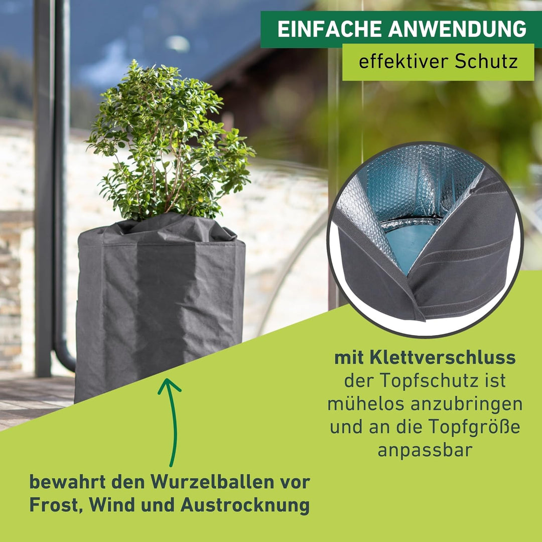 Winter-Topfschutz SUPERPROTECT XL, Thermo Pflanzkübel, Winterschutz für Topfpflanzen, Frostschutz Kü