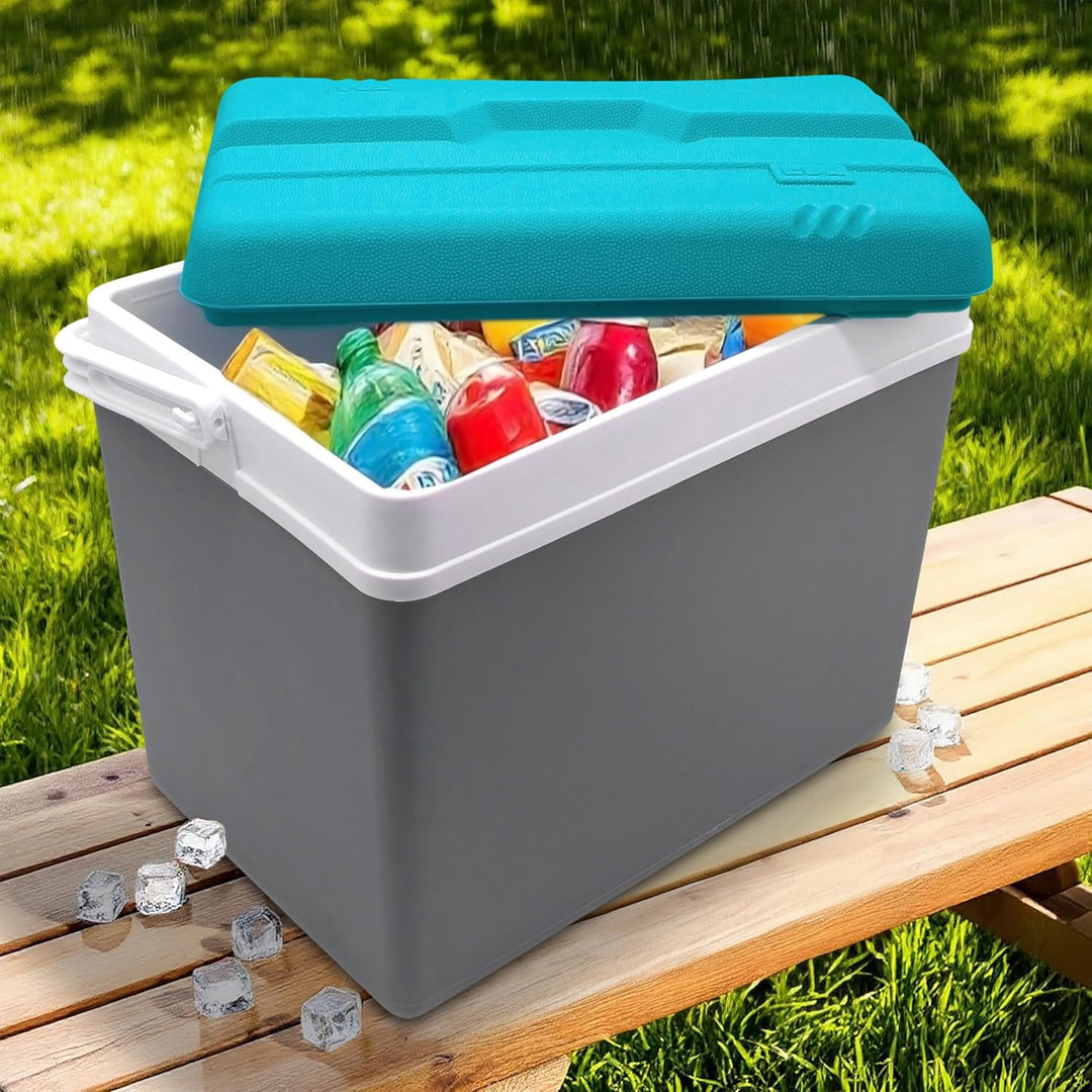 Kühlbox aus Kunststoff - Outdoor Thermobox mit Tragegriff - Kühltasche Isoliertasche Thermo Behälter