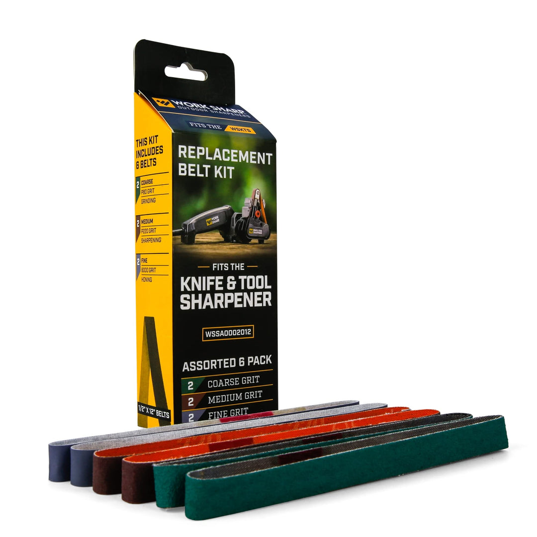 WORK SHARP® WSKTS Belt Kit 80/220 / 6000 - Premium Ersatz Schleifband Set für Knife & Tool Sharpener