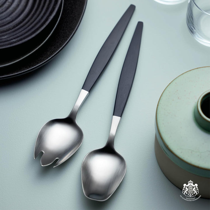 Gense Focus de Luxe Besteckset 12 Teilen Schwarzer/matter Stahl, Schwarzer/Matter Stahl