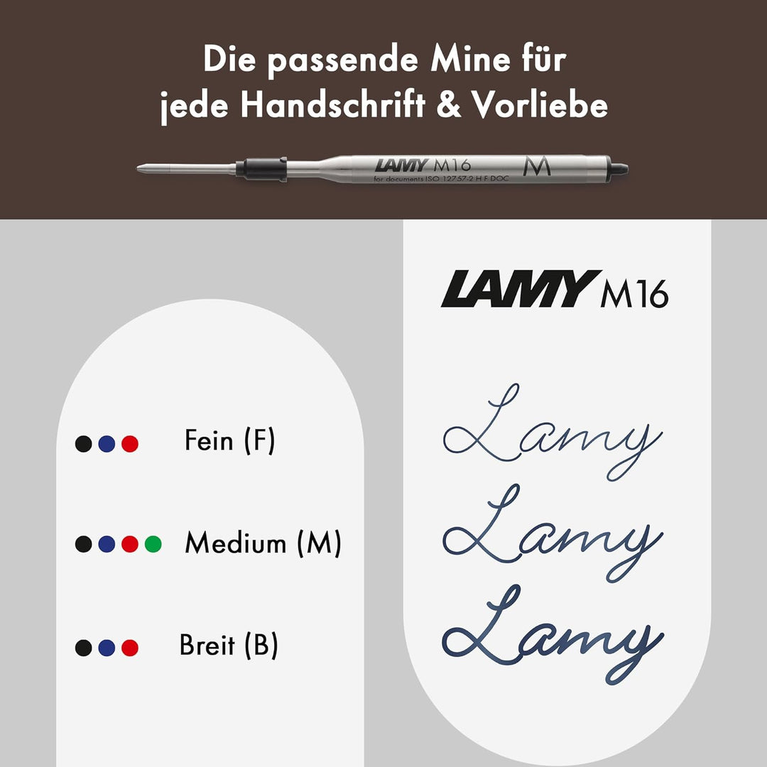 LAMY studio Premium Kugelschreiber 269 aus Edelstahl in mattem Lack-Finish, propellerförmige Clip-Dr