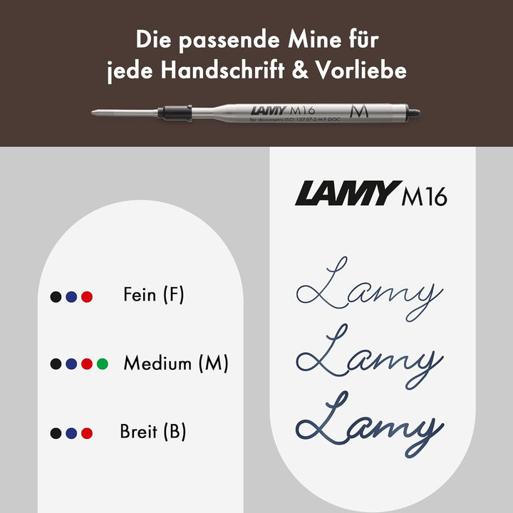 LAMY studio Premium Kugelschreiber 269 aus Edelstahl in mattem Lack-Finish, propellerförmige Clip-Dr