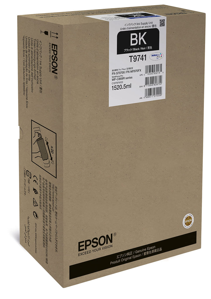Epson C13T974100 passend für WFC869R Tinte Schwarz 1520, 5ml, XXL