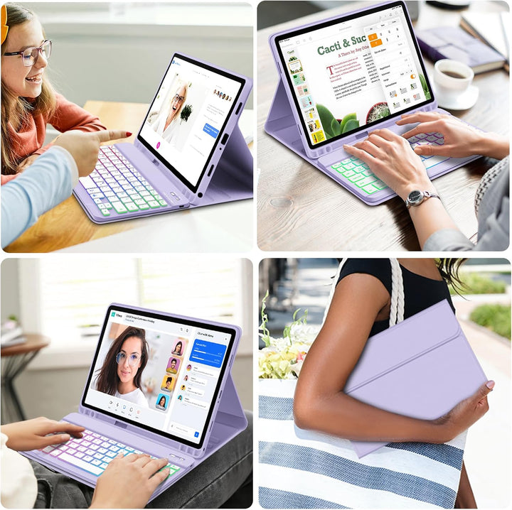 Bettdow für Samsung Galaxy Tab A9+/A9 Plus 2023 Tastatur Hülle, Deutsch QWERTZ Layout Abnehmbarer Be
