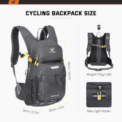 SKYSPER Fahrradrucksack 20L Ultraleicht Rucksäcke für Radsport Wanderrucksack Trinkrucksack Sportruc