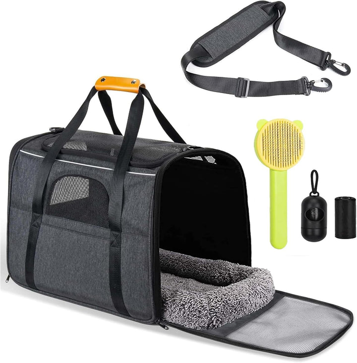 Hundetasche katzentasche Transportbox mit Katze-Tragetasche Airline genehmigt für mittlere, kleine H