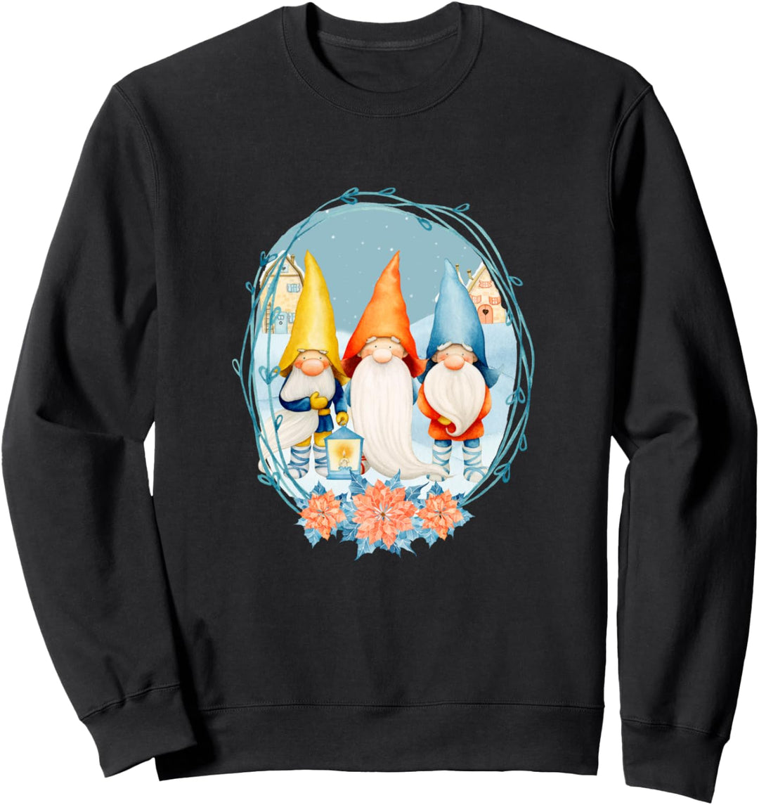 Weihnachten Yuletide God Jul Skandinavien Wichtel Weihnachts Sweatshirt