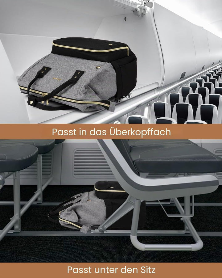 LOVEVOOK Laptop Rucksack Damen 17 Zoll, Gross Schulrucksack Teenager, Rucksack Handgepäck, Wasserdic