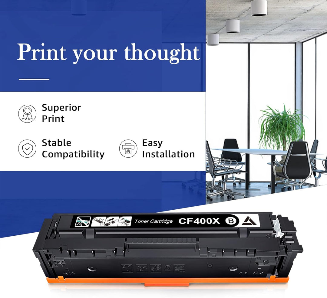 STAROVER Kompatible Tonerkartusche Ersatz für HP 201A 201X CF400A CF400X für HP Color Laserjet Pro M