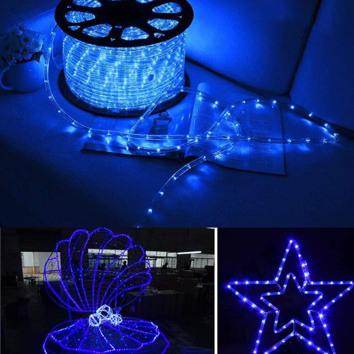 Jopassy LED Lichterschlauch Aussen, 10m 240 LEDs Lichtschlauch, Wasserfest LED Schlauch, Blau mit Ti