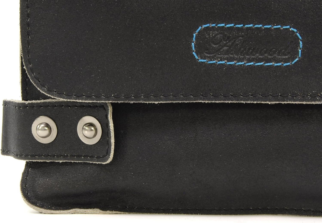 Ashwood -Leder - Umhängetasche/Schultertaschen/Arbeitstasche CAMDEN Schwarz, Schwarz