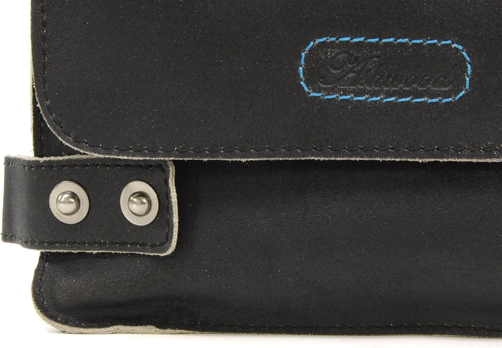 Ashwood -Leder - Umhängetasche/Schultertaschen/Arbeitstasche CAMDEN Schwarz, Schwarz