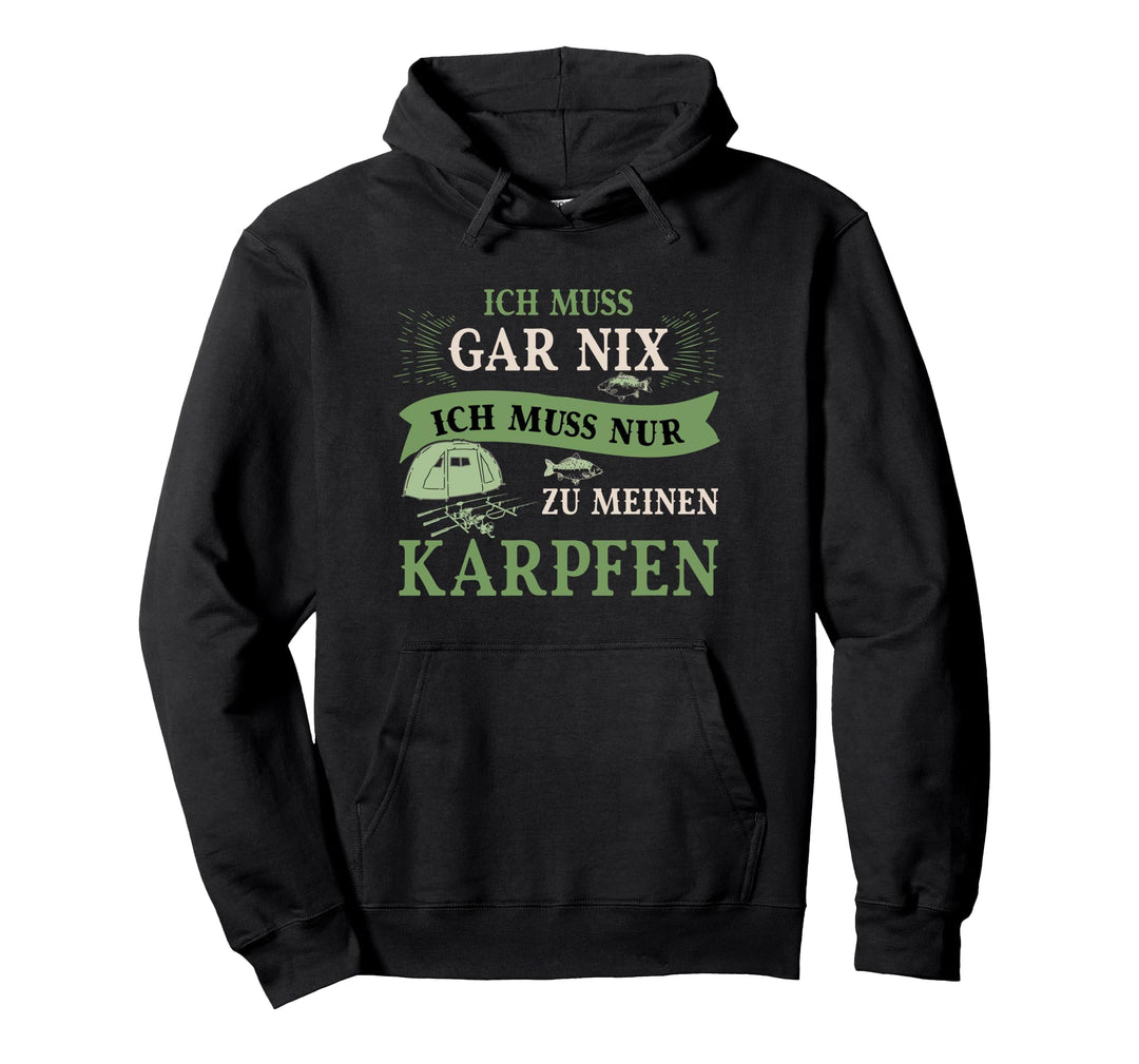 Karpfen Karpfenangler Angler Spruch Karpfenangeln Pullover Hoodie