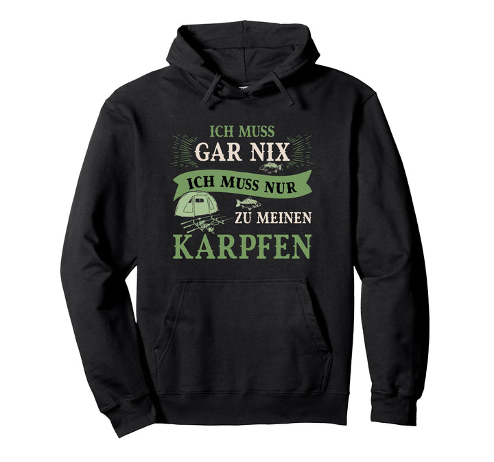 Karpfen Karpfenangler Angler Spruch Karpfenangeln Pullover Hoodie