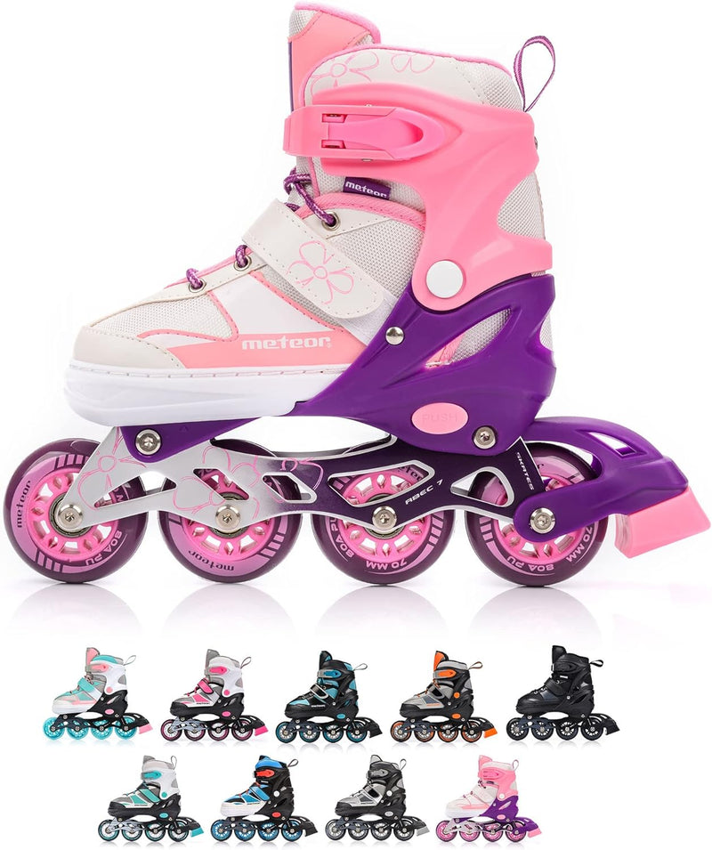 meteor® Inliner Rollen Inline Skates Mädchen und Jungen Inliner Kinder Inline Skates ABEC7 Rollen in