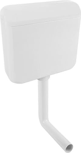 Evenes WC Aufputz Spülkasten mit 2-Mengen weiss tiefhängend 420x390x135 mm WC Bad Badezimmer