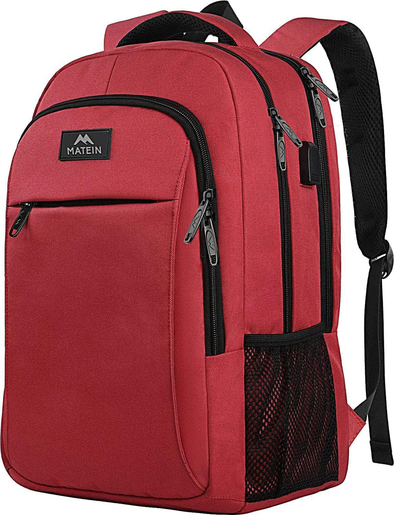 MATEIN Laptop Rucksack 15,6 Zoll, Laptoprucksack mit Laptopfach und USB-Ladeanschluss Notebook Rucks