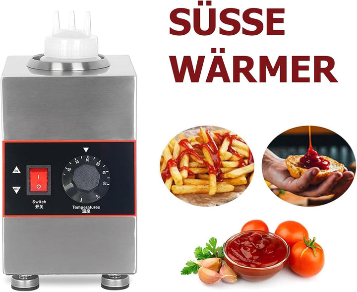 Kommerzieller Elektrischer Sossenwärmer mit 650-ml-Quetschflasche, kommerzieller elektrischer Käseso