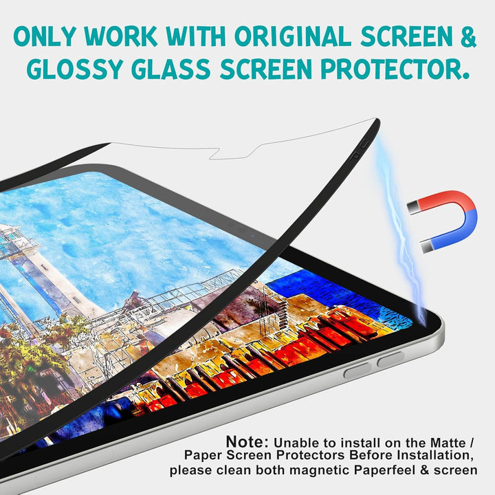 PAPERFEEL Magnetischer Schutzfolie für iPad 9. /8. /7. Generation 10,2 Zoll (2021/2020 /2019) - Matt