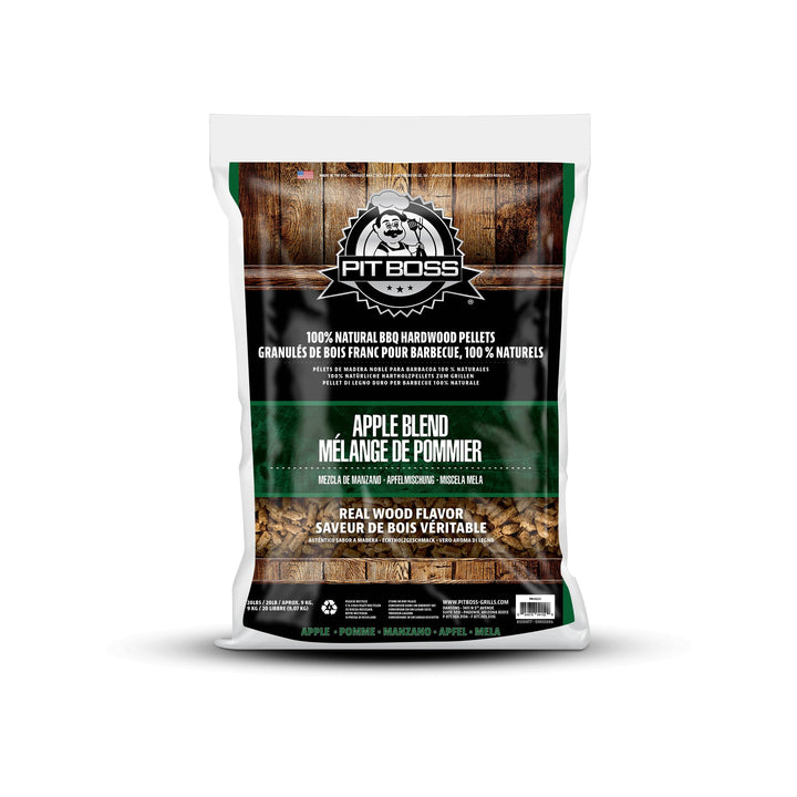Pit Boss Holzpellets aus natürlichem Hartholz, für Pelletgrills und Smoker, 9 kg Apfel, Apfel