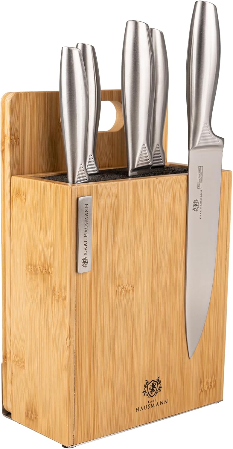 KARL HAUSMANN Messer Set ohne Block - 5 Teilig - Küchenmesser Set aus Edelstahl X30Cr13 - Kochmesser