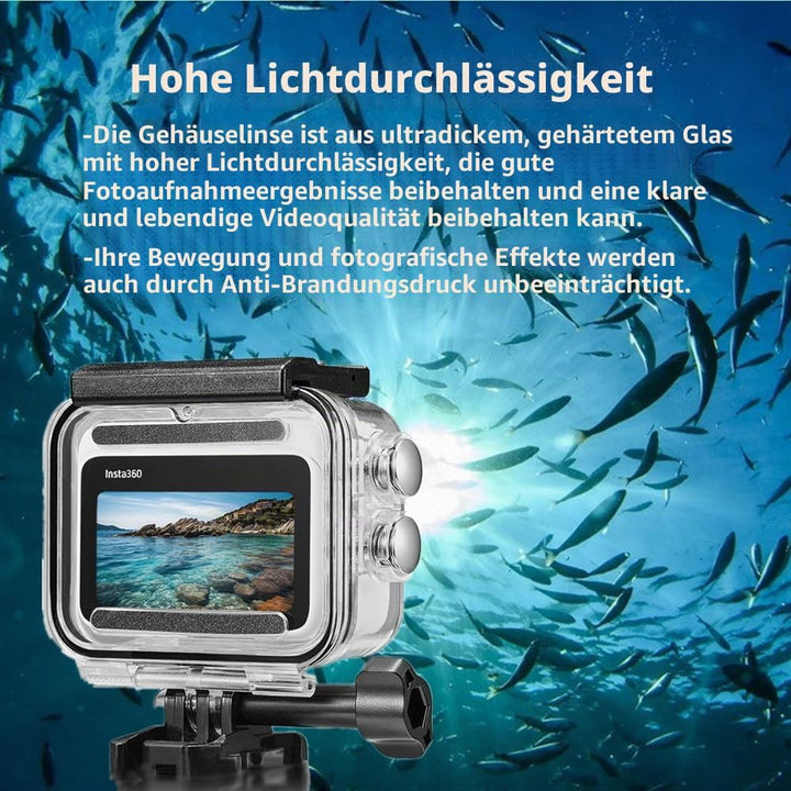 LEWOTE Wasserdichte Hülle und schwimmender Handgriff, kompatibel mit Insta360 GO 3, schützendes Unte