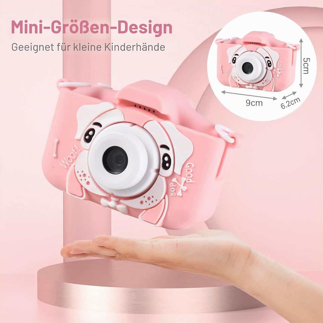 Andoer KinderKamera, Digitalkamera Kinder 1080P, 2,0" Kamera Kinder Fotoapparat mit Umhängeband, Ges