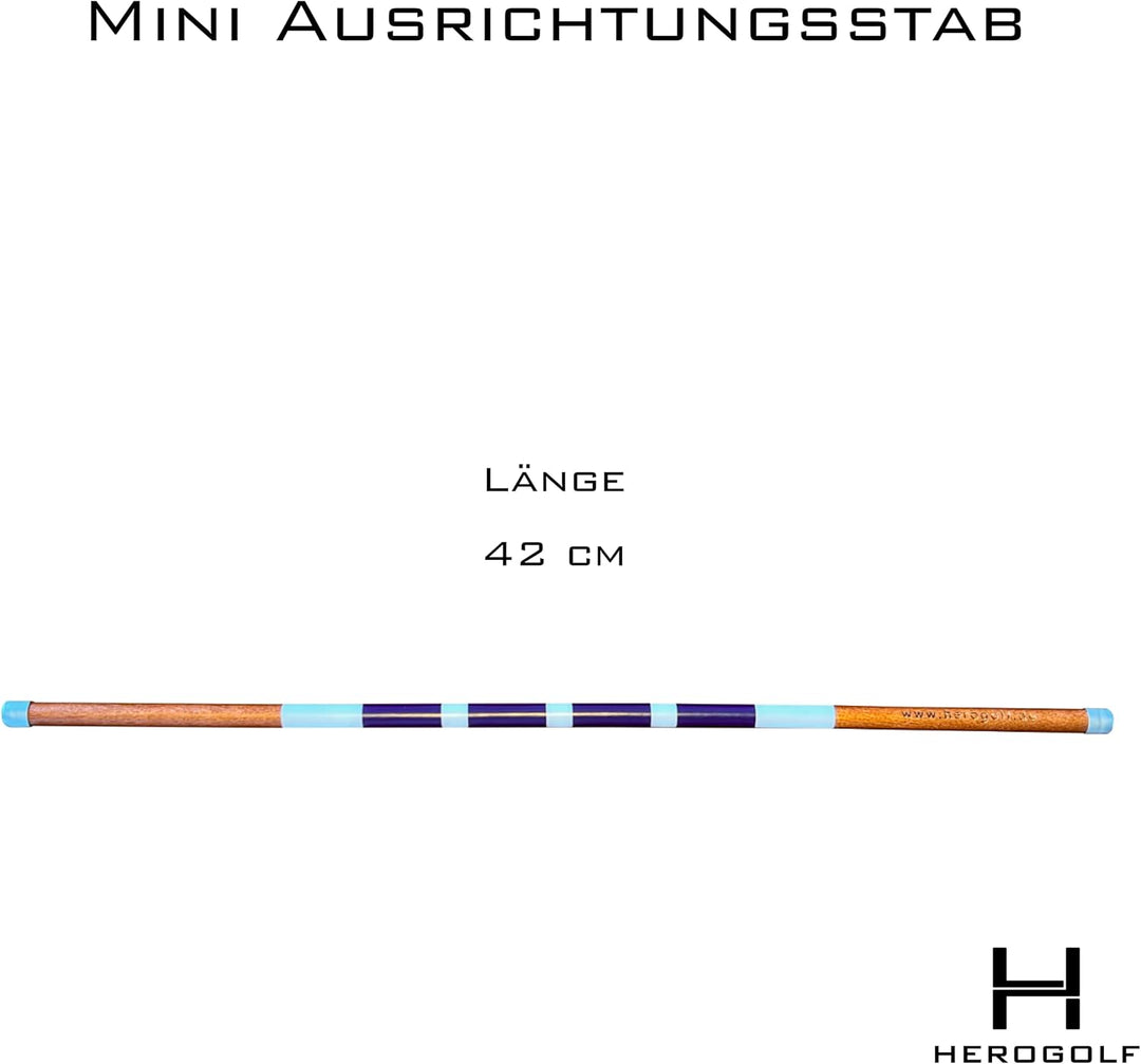 Hero Alignment Stick aus Holz - Der Moderne Ausrichtungstab das Training im Golf mini blau / weiss,