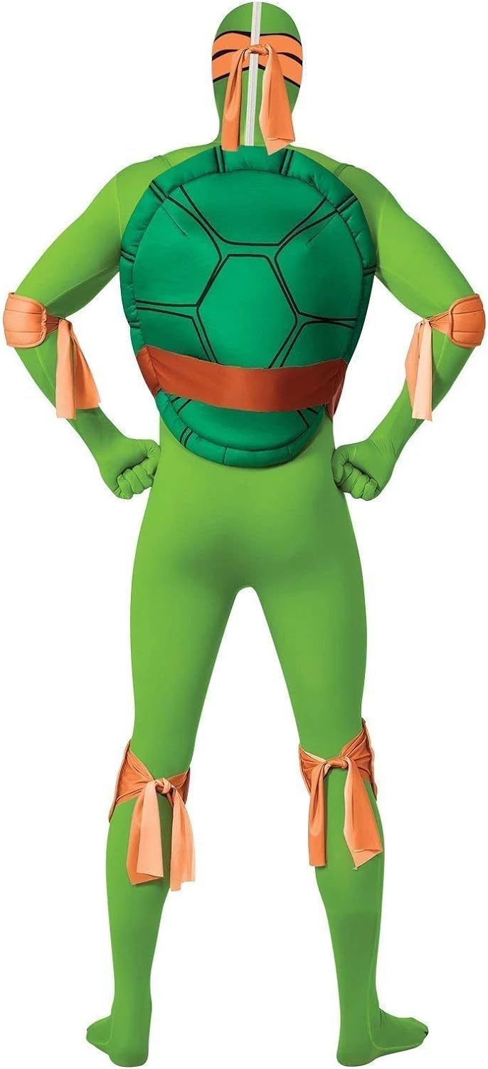 Rubie's Offizielles Teenage Ninja Turtles Second Skin Michelangelo-Kostüm für Erwachsene, M