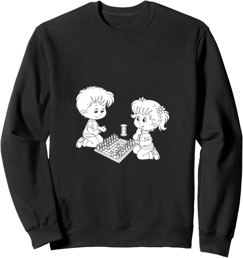 Kinder spielen Schach Sweatshirt