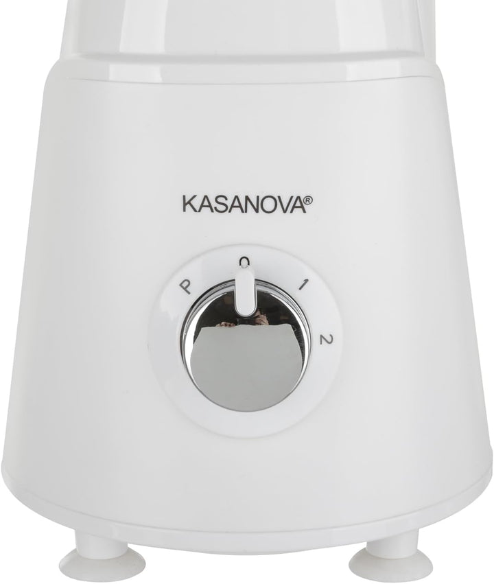 Kasanova 1 Standmixer LT 1,5 Glaskrug W1000 weiss, ABS-Kunststoff Glas Edelstahl 18/10 Elektronische