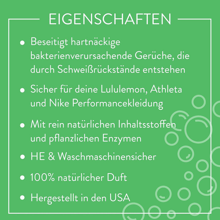 Molly's Suds Active Wear Waschmittel Pulver I Natürliches extra starkes Waschpulver, schmutzabweisen