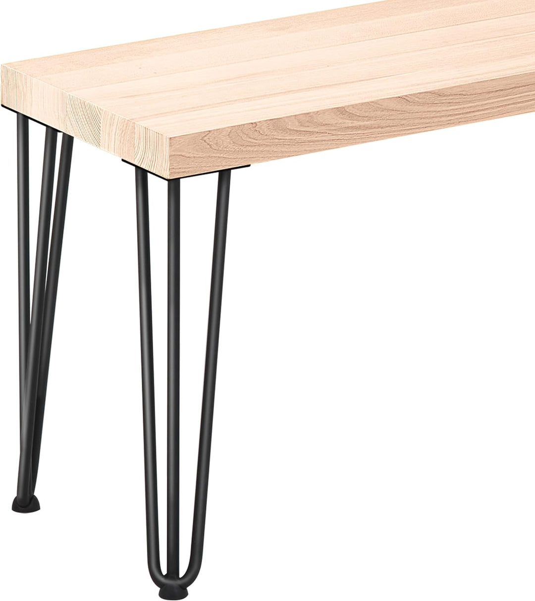 LAMO Manufaktur Hocker Beistelltisch Sitzbank 30x40x47 cm, Möbelfüsse Creative Schwarz/Roh, LSB-01-A