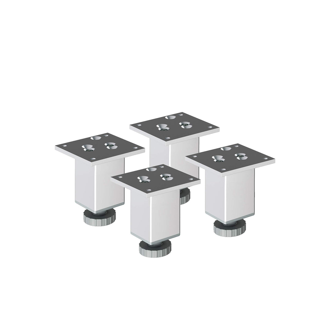 Sossai Exklusiv Möbelfüsse E4MF, höhenverstellbares 4er Set, Höhe: 100 mm, aus Aluminium 45 x 45 mm