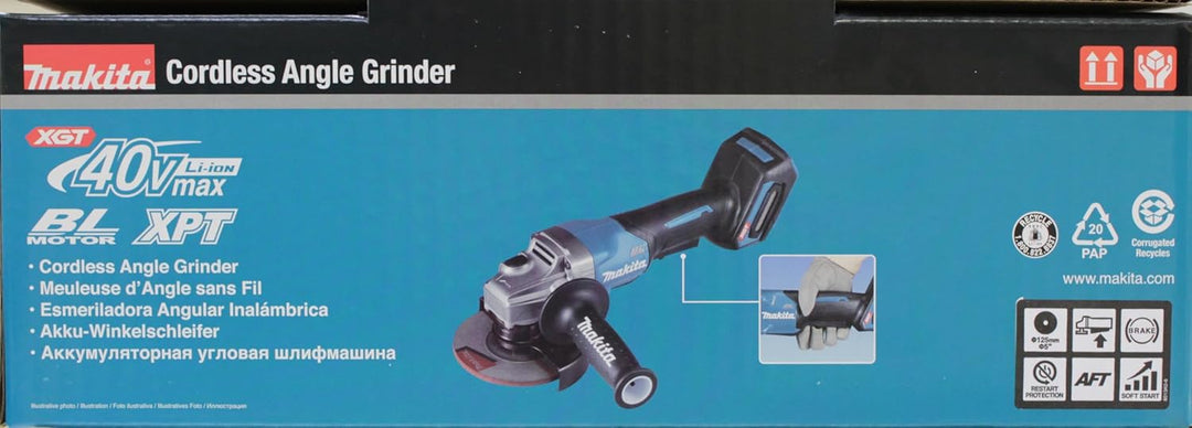 Makita GA013GZ Akku-Winkelschleifer 40V max. (ohne Akku, ohne Ladegerät), Petrol