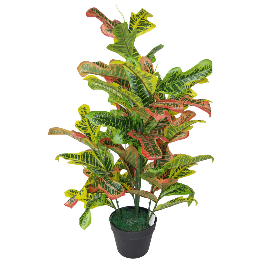 Leaf Kunstpflanze für Kodiäum, 90 cm, gross, Schwarz 90cm Codiaeum 90cm Codiaeum, 90cm Codiaeum 90cm