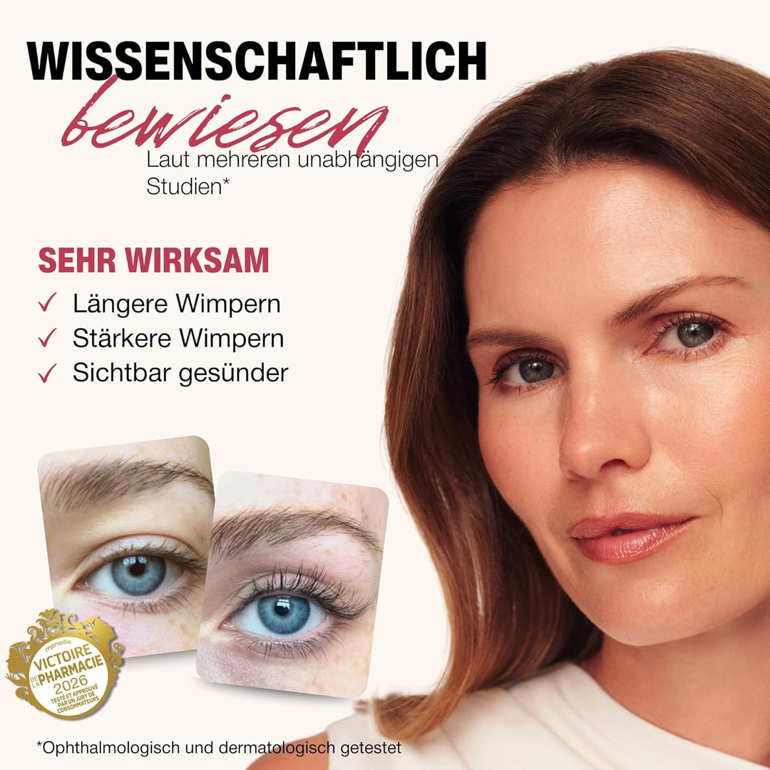 ROSEGOLD ROSELASH Wimpernserum natürliches Serum für längere, dichtere und dickere Wimpern - Zu 95%