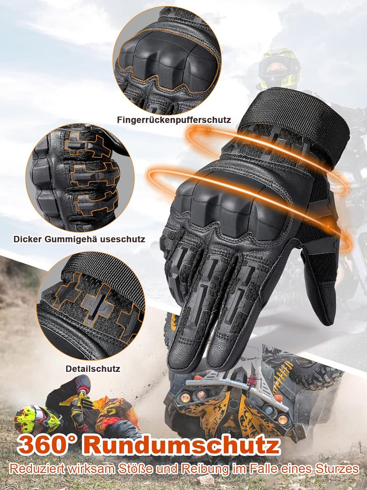 WTACTFUL Motorrad Handschuhe Herren, Sommer Touchscreen Motorradhandschuhe für MTB, Motorradrennen,