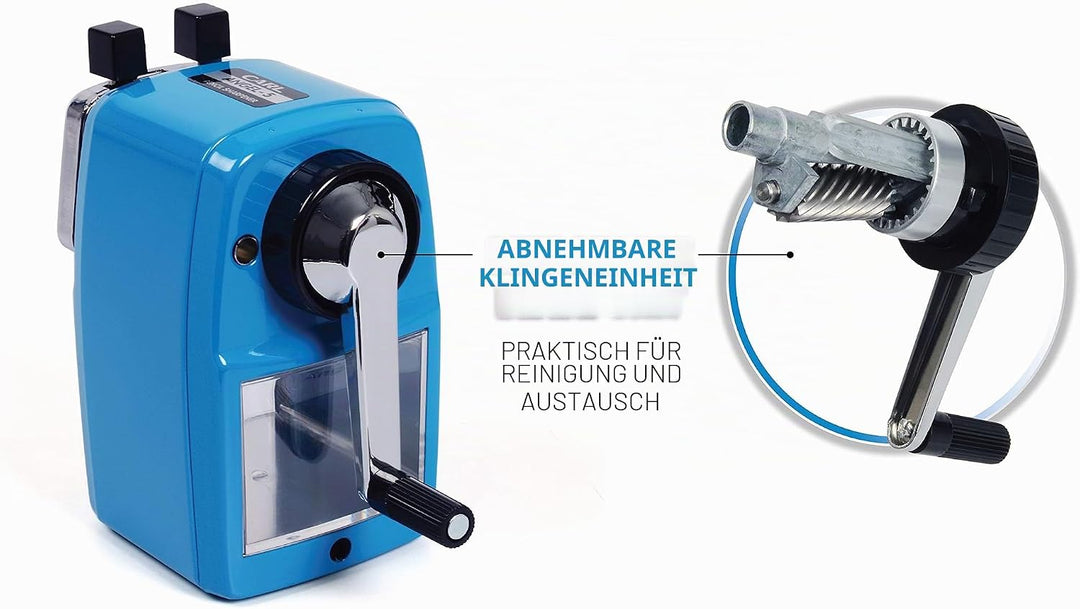 CARL Angel Manueller Bleistiftspitzer, 4 grosse Ablagen,