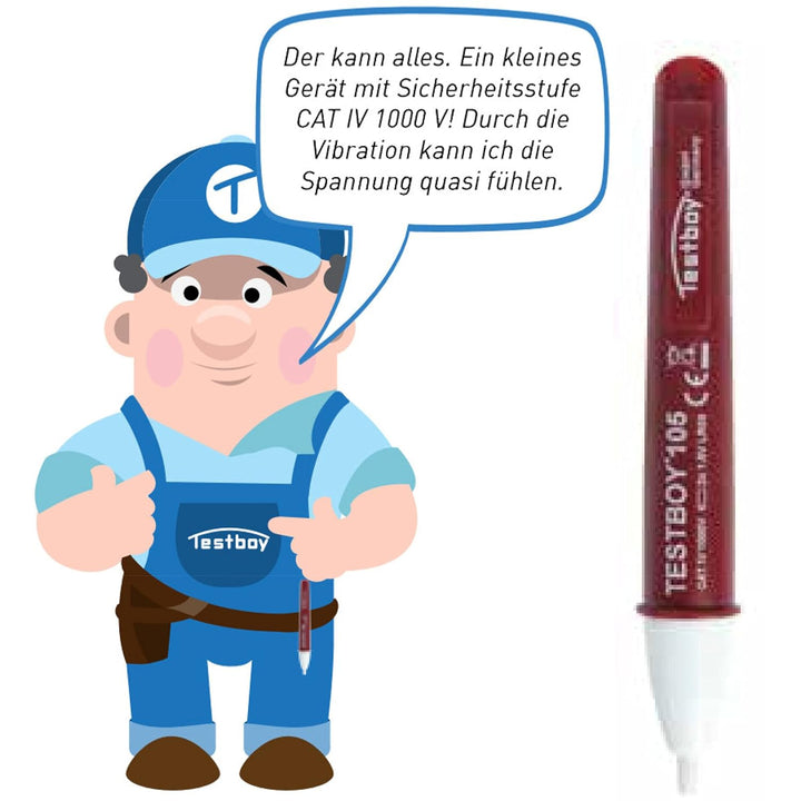 Testboy 105 berührungsloser Spannungstester ab 12 V AC mit optischer, akustischer und vibrierender A
