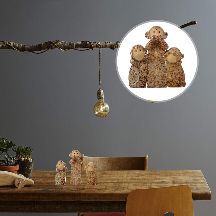 BESPORTBLE 3st AFFE Heimtextilien DREI Weise Affen Weisheitsaffe-skulptur Affenskulptur Affenfigur D