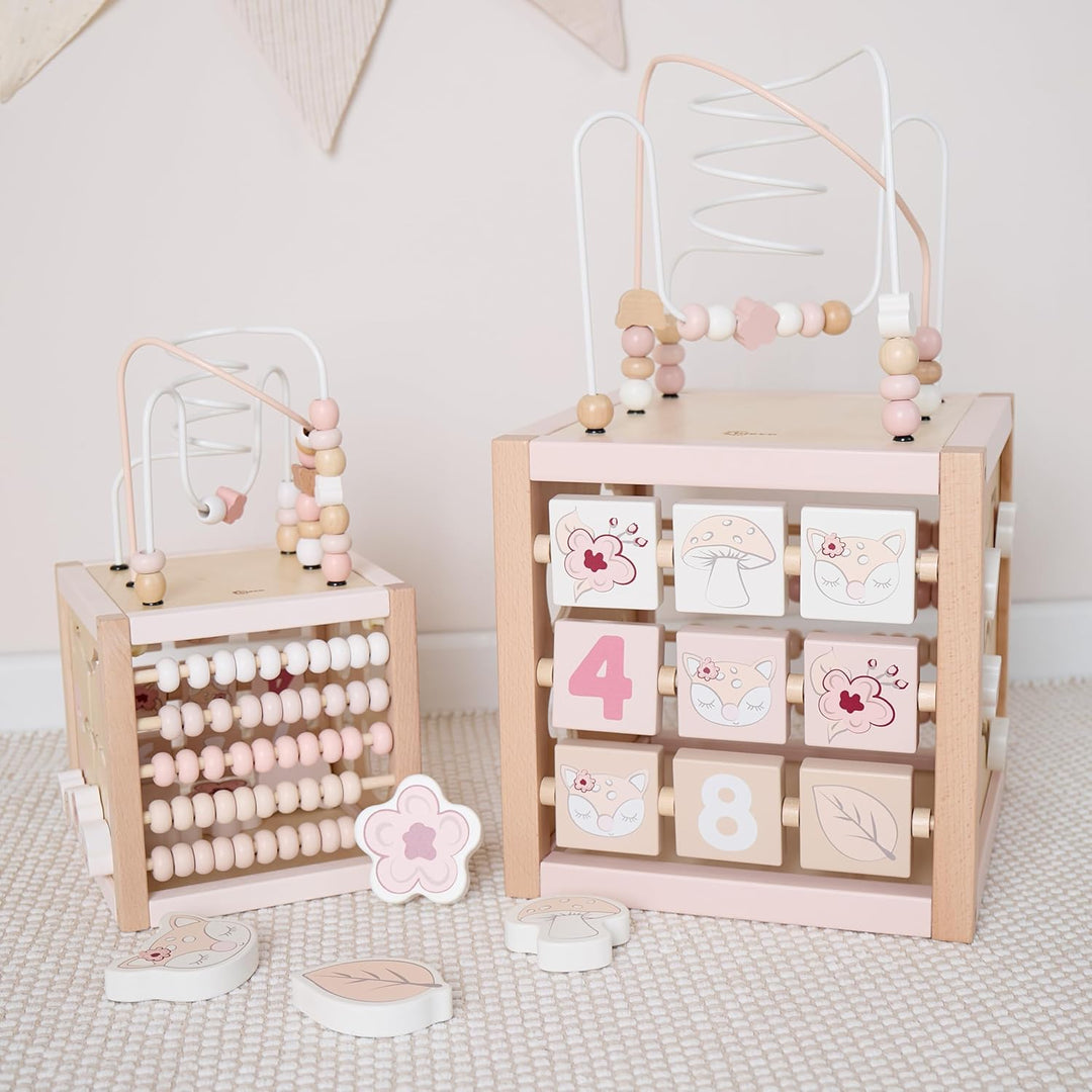 Bieco Motorikwürfel REH Ella XXL nachhaltiges Holz FSC® | Spielwürfel Baby | Motorikwürfel ab 1 Jahr