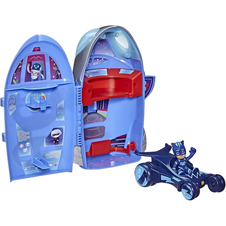 PJ Masks 2-in-1-Hauptquartier Spielset, Hauptquartier und Rakete, Spielzeug für Kinder ab 3 Jahren,