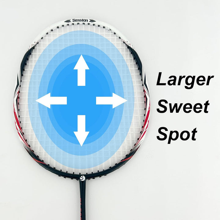 Senston Graphit Badminton-Set Leichtgewicht Badmintonschläger mit Schlägertasche Badminton Schläger