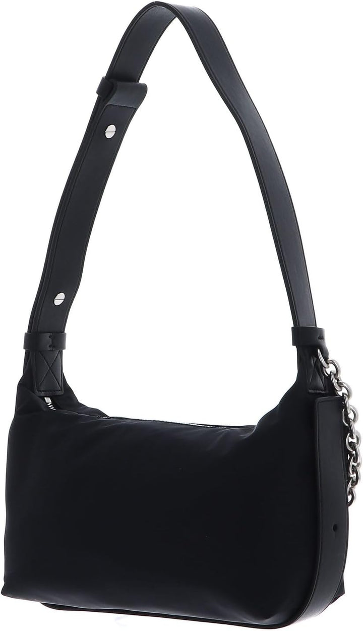 Calvin Klein CKJ Nylon Chain Shoulder Bag 22 Black