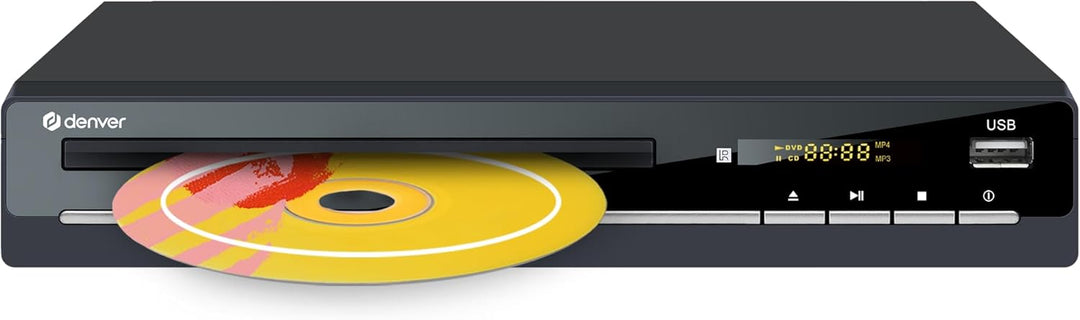 Denver DVH7787 DVD Player HDMI Für Fernseher, Mini, Alle Regionen Frei, 1080P Upscaling, Dolby Digit
