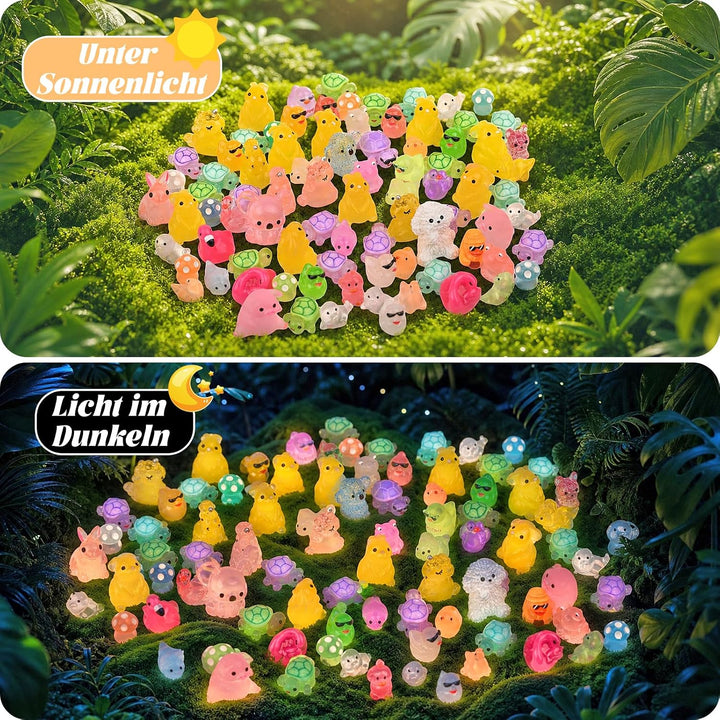 120 Stück Mini Figuren Tiere, Verschiedene Modelle Kleine Bunte Tiere Figuren Miniatur Mini Tiere En