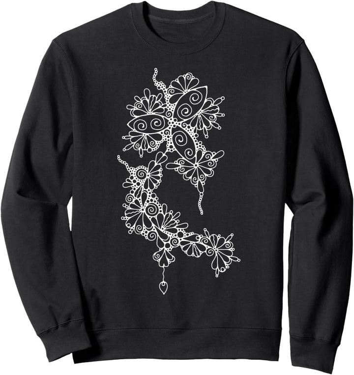 Sketching Art - Fantasy Flowers 2 - Fan Fun Sweatshirt