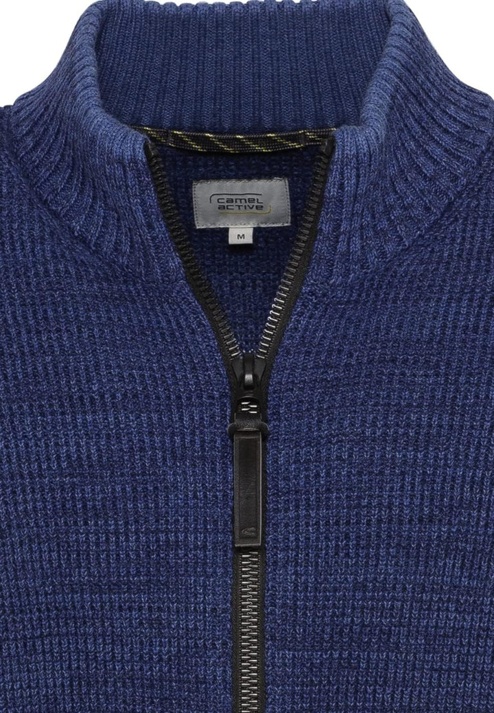 camel active Herren Strickjacke 3XL Indigo, 3XL Indigo